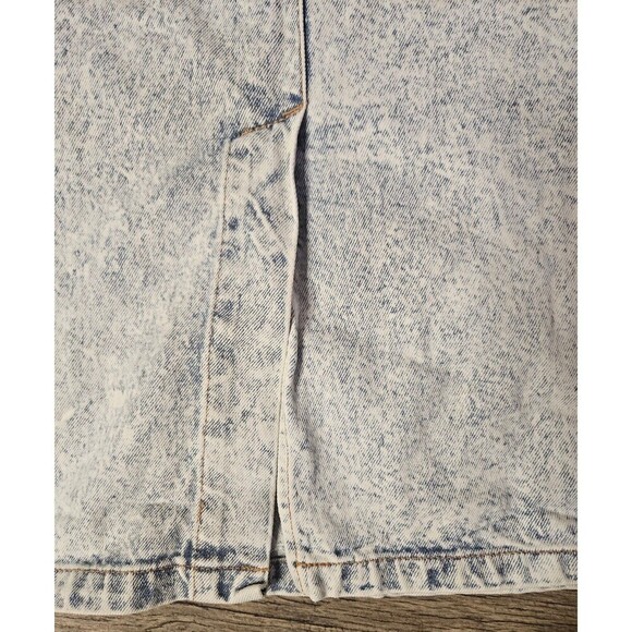 Jordache Vintage 1980s Acid WashLong Jean Denim Skirt Size 14 - Picture 6 of 10